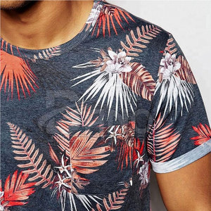Camiseta de hombre con logotipo impreso personalizado de alta calidad Top de punto de fibra de algodón/bambú a granel con sublimación completa - Product Image 2