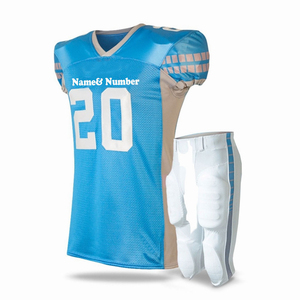 Conjunto de uniforme de fútbol americano juvenil Logotipo personalizado y número Diseño de cuello en V transpirable Tallas grandes disponibles - Product Image 1