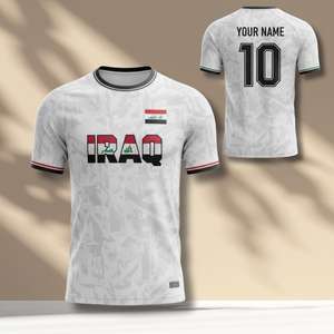 Set Maglia da Calcio Personalizzata con Nome e Numero Iraq per Coppa del Mondo 2026 Accessori per Tifosi - Product Image 1