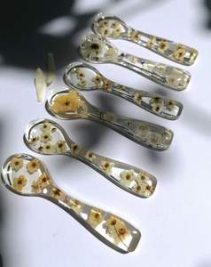 ชุดเซิฟเวอร์สลัด100% ทำด้วยมือทำจากเรซิ่นดีไซน์สดใสสำหรับใช้ในบ้านและโรงแรมประกอบด้วยช้อนตักไอศกรีมและเสิร์ฟสลัด - Product Image 4