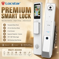 Serrure de porte intelligente avec caméra Locstar, sécurité personnalisée, étanche, reconnaissance faciale 3D, déverrouillage par empreinte digitale, caméra