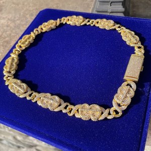 สร้อยคอเพชรอินฟินิตี้ออกแบบได้ตามต้องการสุดหรูสำหรับทุกเพศ Moissanite เพชรที่ไม่ซ้ำกันเครื่องประดับร่างกายชุบทองสำหรับปาร์ตี้ - Product Image 6