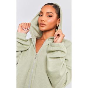 Custom Logo Women Cropped Top Hooded Sweatshirt Plain Blank <b>Hoodies</b> Heavy Weight 100% Cotton Cropped <b>Zip</b> <b>up</b> Hoodie OEM - Product Image 4