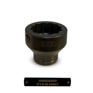 Clé à douille à 12 points de 67 mm pour écrous d'essieu/roue de camions Mercedes, usage intensif |   3/4 Drive-2TUTASARIM Garantie de 2 ans de la marque - Product Image 6