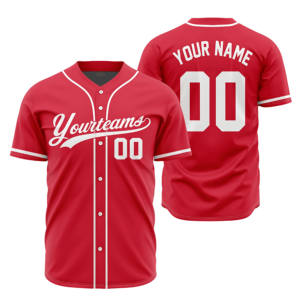 Venta al por mayor 100% poliéster transpirable Botón de secado rápido Jersey de béisbol diseño personalizado con detalle bordado - Product Image 3