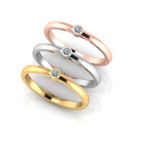 แหวนหมั้นเพชรมอยส์ซอไนต์สีเงินสเตอร์ลิง925ประดับอัญมณีขนาดเล็ก18K - Product Image 5