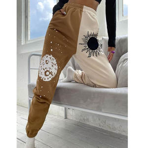 Pantalones para correr de lana ligeros de cintura alta para mujer, transpirables Yoga con cordón para pantalones deportivos, suministro ODM para deportes de invierno - Product Image 1