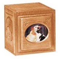 Urnes de crémation en bois faites à la main de style américain de haute qualité pour les cendres de chat et de chien Urnes funéraires en gros pour animaux de compagnie
