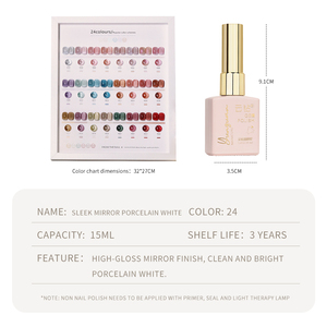 ชุดเจลทา<span class=keywords><strong>เล</strong></span>็บ 24 <span class=keywords><strong>ส</strong></span>ี แบบกระจกเงา <span class=keywords><strong>ส</strong></span>ีชมพูนู้ด เจลเนื้อเจลลี่ <span class=keywords><strong>ส</strong></span>ำหรับยูวีและแอลอีดี ลอกออกได้ รับผลิตแบบ OEM ODM - Product Image 4