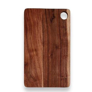 Offre Spéciale Logo personnalisé planche à découper trou coupe carré conception 14X8X0.50 pouces matériel bois brun naturel polonais ustensiles de cuisine - Product Image 1