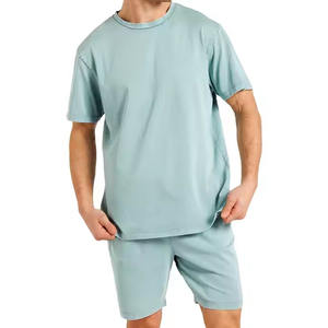 Conjuntos de Ropa para Hombre, Tallas Grandes, Conjuntos de Moda de Camisetas y Pantalones Cortos de 2 Piezas, Estilo Urbano, Algodón Transpirable, Conjuntos Gemelos para Hombre - Product Image 3