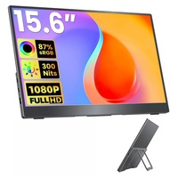 Monitor Portátil de 15.6'' FHD 1080P, Monitores USB-C para Laptop, Pantalla Ultradelgada con Altavoces para Mac, Xbox, PS5/4