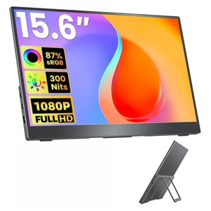 Moniteur <span class=keywords><strong>portable</strong></span> 15,6'' FHD 1080P, moniteurs pour ordinateur <span class=keywords><strong>portable</strong></span>, moniteurs USB-C pour ordinateur <span class=keywords><strong>portable</strong></span>, écran ultra-fin, haut-parleurs pour Mac, Xbox, PS5/4 - Product Image 1