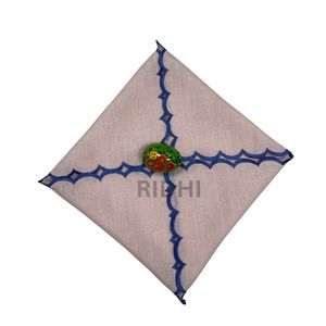 100% pur lin broderie festonné serviettes nouvelle tendance ferme demoiselle d'honneur cadeaux pour la maison fête mariage événements - Product Image 2