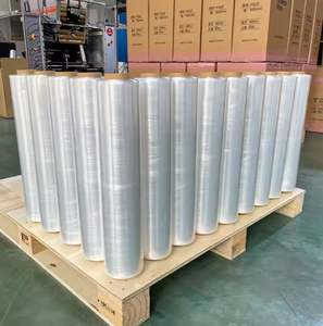 Film d'emballage de palettes Film transparent rétractable Lldpe Film étirable industriel logistique rouleau d'emballage en plastique Transparent - Product Image 1