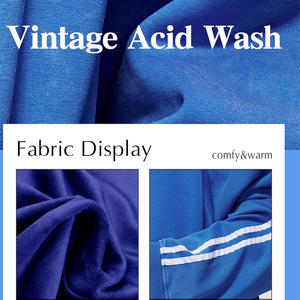 Sweat à capuche unisexe en coton 100% délavé à l'acide, logo personnalisé, poche surdimensionnée, respirant, automne, lettre en polaire, haute qualité - Product Image 2