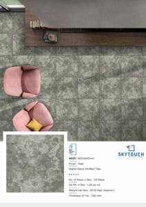 Carreaux de sol en porcelaine gris foncé mat de haute qualité au design moderne 600x600MM pour l'intérieur des bâtiments pour les villas fabricant indien - Product Image 3