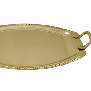 Large Elegant Golden Aluminum Metal Serving <b>Tray</b> New Style Elegant Decorative <b>Tray</b> Ware - Product Image 1