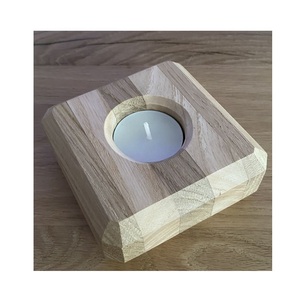 Artistic Wooden <b>Tealight</b> Holder Featuring a Beautiful Handcrafted Finish Ideal for Peaceful Ambient Home Lighting - Product Image 3