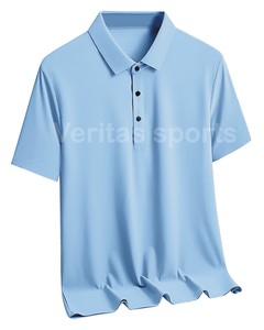เสื้อโปโลสั้นสำหรับผู้ชายผ้าถักแบบถักดูดซับความชื้น2025สำหรับผู้ใหญ่ - Product Image 3