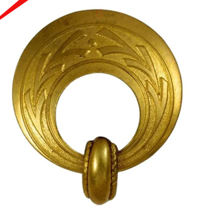 Aldaba de puerta de metal de diseño de lujo moderno manija de forma redonda para uso en hoteles - Product Image 1