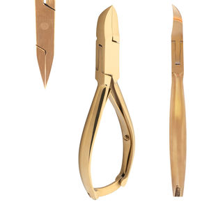 Ensemble de coupe-ongles en acier inoxydable à double ressort réglable de couleur dorée - Product Image 1