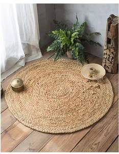 <b>Seagrass</b> Round <b>Rug</b> Natural for Living Room and Decor Bedroom Woven Boho OEM Designs Customized Handmade in Vietnam - Product Image 6