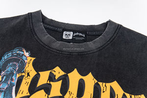 T-shirts en coton imprimés pour hommes, coupe ajustée, logo personnalisé, fournisseur OEM, t-shirts décontractés unisexes, prix de gros - Product Image 3