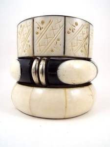 Bracelets en os naturel de haute qualité, écologiques, faits à la main, style punk traditionnel, bijoux pour femmes - Product Image 4