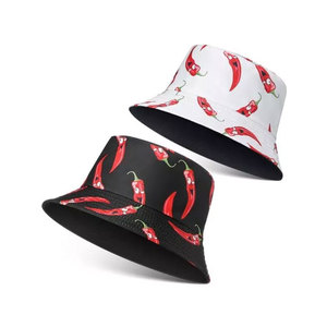 Chapeau Bob Unisexe Réversible en Coton pour Extérieur avec Broderie 3D et Impression Numérique, Couleur Personnalisée, Chapeau Décontracté 4 Saisons pour Pêche et Plage - Product Image 1