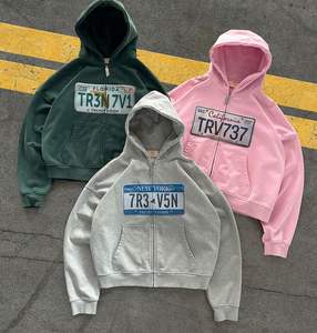 Sudadera con capucha Heavyweight Blank Streetwear Gráfico Vintage Estampado de gran tamaño Tallas grandes Peso pesado algodón - Product Image 3