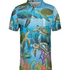 Polo en coton piqué pour homme, coupe décontractée, impression de logo, vente en gros, vêtements de golf, vêtements de bureau - Product Image 4