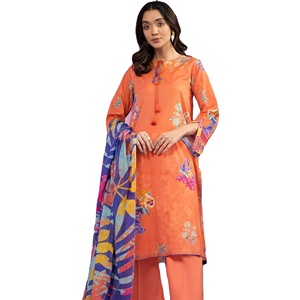 Costumes de pelouse pour femmes de designer pakistanais Shalwar Kameez avec des collections imprimées de taille supérieure pour vêtements pour femmes - Product Image 1