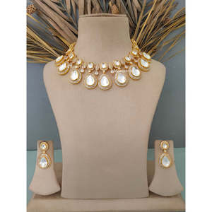 ชุดสร้อยคอเพชรเทียมชุบทองคำขาวสีขาว CZSET221คอลเลกชันเครื่องประดับชั้นดี - Product Image 5