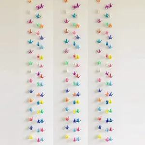 10 senar 10cm kertas Origami pelangi karangan bunga kertas sebelum dibuat untuk pita dekorasi pesta pernikahan pedesaan merpati perdamaian