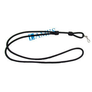 Single Black Ceremonial Lanyard with <b>Chrome</b> <b>Hook</b> Made of Durable Polyester Style Uniform Accessory - Product Image 2