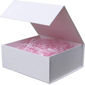 7,8x7x3,1 pulgadas, caja de regalo blanca con tapa, caja de propuesta de padrino plegable con magnético, Cajas de Regalo para regalos, boda - Product Image 1