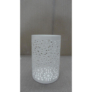 Pillar Vintage Candle Holder with Elegance Designer Cut Out <b>Work</b> Best Tableware Home and Garden Decor Iron Votive Candle <b>Stand</b> - Product Image 3