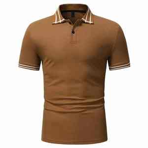 Venta caliente Logotipo personalizado Golf de los hombres para Polo Camisa 100% Algodón Diseño sólido en tela de punto Uniforme perfecto para hombres - Product Image 1