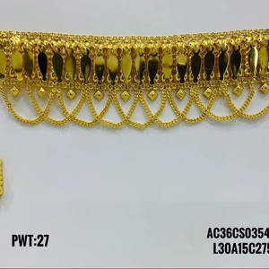 Recién llegado, conjunto de Chik de diseño clásico a la moda con pendientes, conjuntos de joyas árabes chapados en oro - Product Image 1