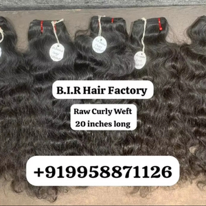 Extensiones de cabello humano Remy rizado DEL SUR DE LA India Peluca de cinta trenzada de 12-30 pulgadas con longitud estirada de 26 pulgadas - Product Image 1