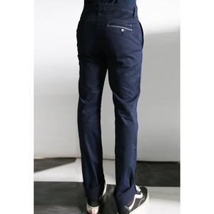 Montizon Navy Chinos Pantalones 100% Algodón Hombre Pantalones Personalizable Logo Anti-Pilling Características Cremallera Blanqueado XL 6XL Mid - Product Image 3