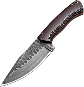 Cuchillo de caza de acero al carbono personalizado 2025 con Funda de cuero forjado a mano, la mejor herramienta de camping para envío directo OEM disponible - Product Image 1