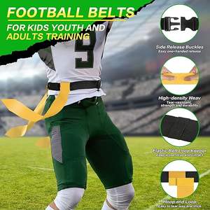 Nuoxin Hot Sale High Quality Trained <b>10</b> Man Flag Football Belts <b>10</b> Player Adjustable Flag Football Set <b>for</b> Sports Teams Training - Product Image 6