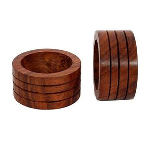 Anillos de servilleta de madera artesanales, ideales para decoración de mesa de estilo rústico, campestre, contemporáneo y minimalista. - Product Image 4
