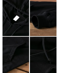 Vente en gros de sweatshirts à capuche zippés 100% coton personnalisés pour hommes, fabricant de gros surdimensionné imprimé en 3D - Product Image 3