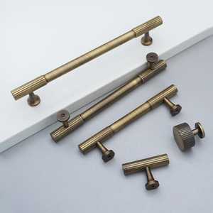 MUGHALCRAFTS Solid Brass T-Bar round Drawer Handles Black <b>Antique</b> Knobs and Pulls for Kitchen Bedroom Hotel Home Use - Product Image 1