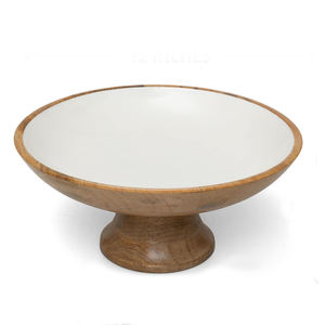 Custom Natural Acacia Wood Handmade Pedestal <b>Bowl</b> for Party Use Eco-Friendly Modern Luxury <b>Salad</b> <b>Serving</b> <b>Bowl</b> Wholesale - Product Image 5