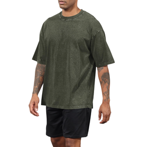 T-shirt vintage à logo personnalisé pour hommes, T-shirt blanc délavé à l'acide de grande taille pour les chemises audacieuses de style streatwear urbain pour hommes - Product Image 5