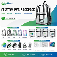 Mochila Personalizada de PVC de 15L con Cierre, Resistente al Agua, Duradera, Ecológica, Reciclable, Cómoda, para Niños Escolares